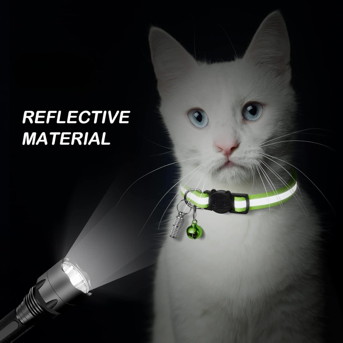 12 Pack Reflective Breakaway Cat Collars With Bells,Safety Buckle Kitten Collar, With Name Tag, Adjustable,Ideal For Gir