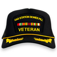Gas Station Boner Pill Veteran Trucker Hat Custom Embroidered￼