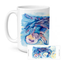 Crab   Ceramic Coffee Mug 15 oz Decorative Large C Handle Mug Cup for Tea, Cocoa Hot Chocolate