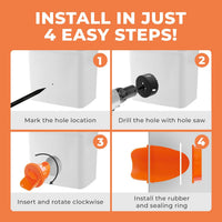 Durable Chicken Feeder Rain Proof Poultry Feeder Port Gravity Feed Kit For Buckets, Barrels, Bins, Troughs, Easy Clean -