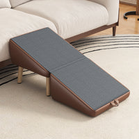 (UPGRADED) Dog Stairs for Small Dogs and Cats, Dog Ramp for Couch and Bed, Foldable 2-in-1 Wooden Pet Steps for Puppy, S