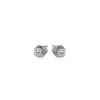14k White Gold Spherical Stud Earrings (3.0 mm)