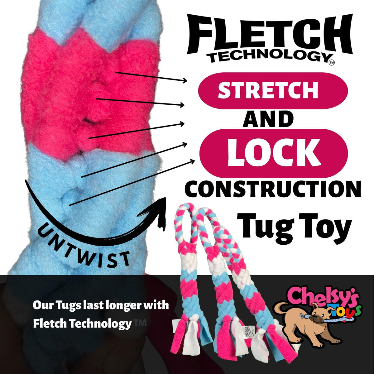 Interactive Tug & Treat-Dispenser Toy for Dogs Teething Relief Orange