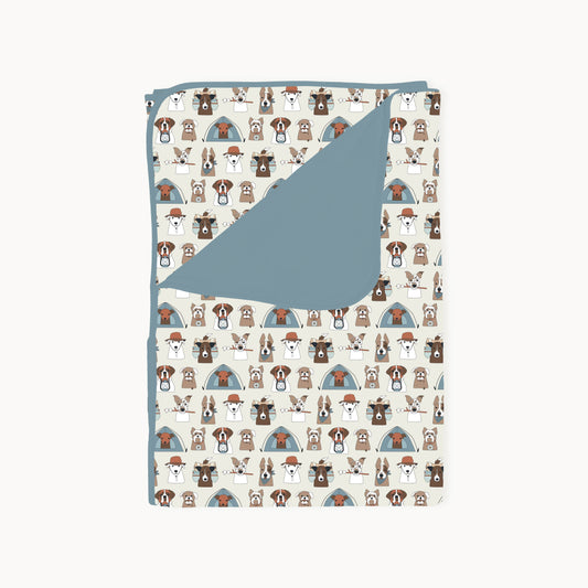 Camp Paws (Dream Blanket) - Blue - BIG FRENCHIES