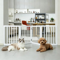 Modern Pet Barrier with Freestanding 80.3 Inches for Indoor
