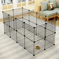 Pet Playpen, Small Animal Cage Indoor Portable Metal Wire Yard Fence For Small Animals, Guinea Pigs, Rabbits Kennel Crat