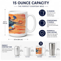 Crab Ceramic Coffee Mug 15 oz Decorative Large C Handle Mug Cup for Tea, Cocoa Hot Chocolate