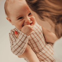 The Printed Romper - Mauve Check
