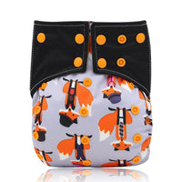 Newborn Cloth Diaper Sewed in Charcoal Bamboo Insert and Suede Pocket Diapers Waterproof Baby Nappies Design for Baby - BIG FRENCHIES