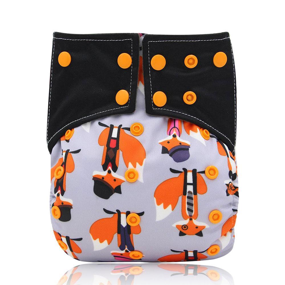 Newborn Cloth Diaper Sewed in Charcoal Bamboo Insert and Suede Pocket Diapers Waterproof Baby Nappies Design for Baby - BIG FRENCHIES