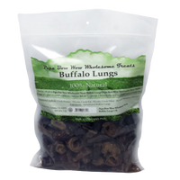 Papa Bow Wow Wholesome Water Buffalo Lung Dog Treats, 1 lb Bag, Pack of 6