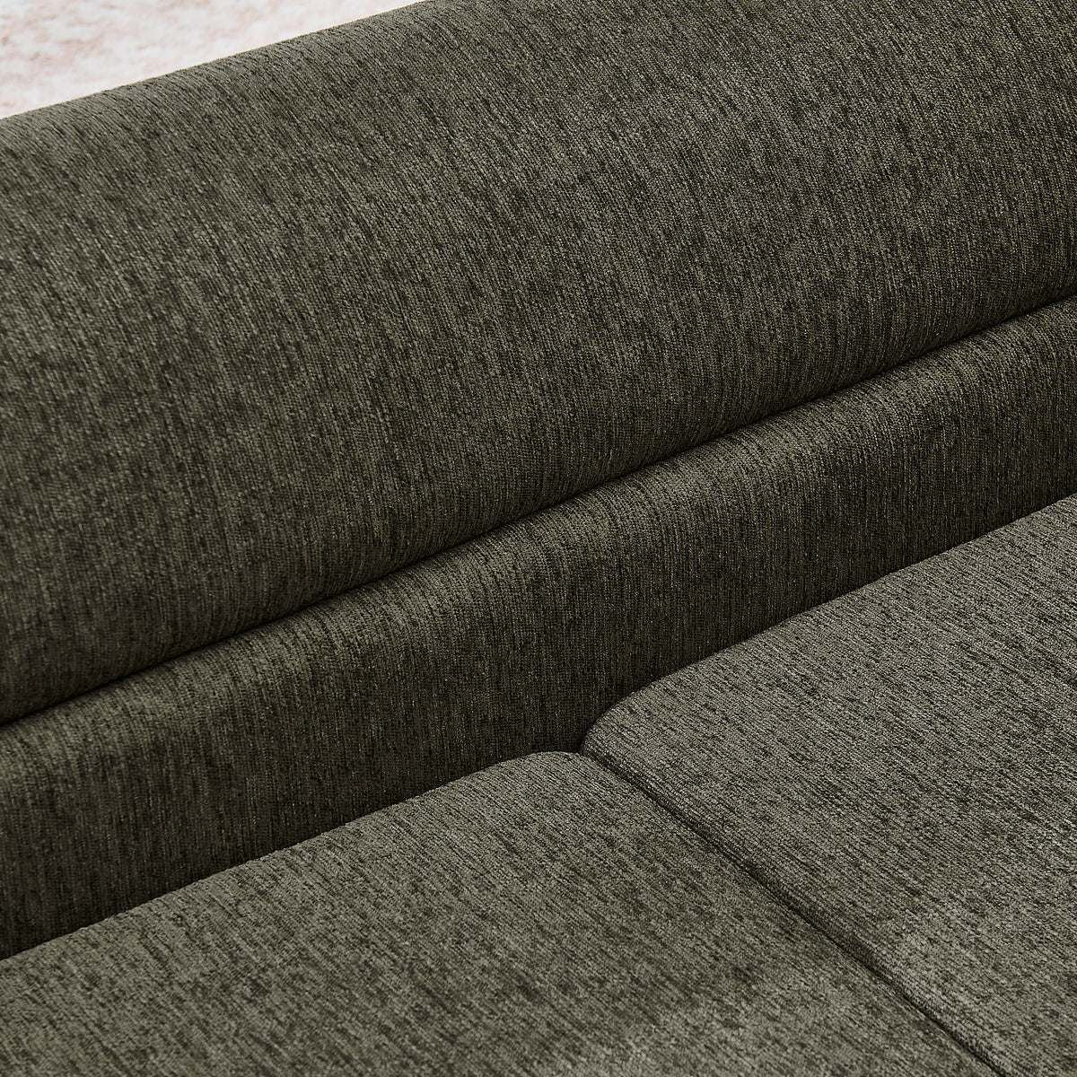Oversized Pet Sofa, Curved Armrest Rectangular Dog Sofa, Linen Fabric Comfort Pet Couch for Large & Oversized Dogs-Dark 