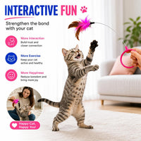 Wearable Cat Feather Collar Toy Interactive Neck-Worn Cat Teaser Automatic Exercise Toy Boosts Pet Activity Levels