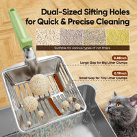Large Metal Cat Litter Scoop w/ Deep Shovel - Mint - image 3