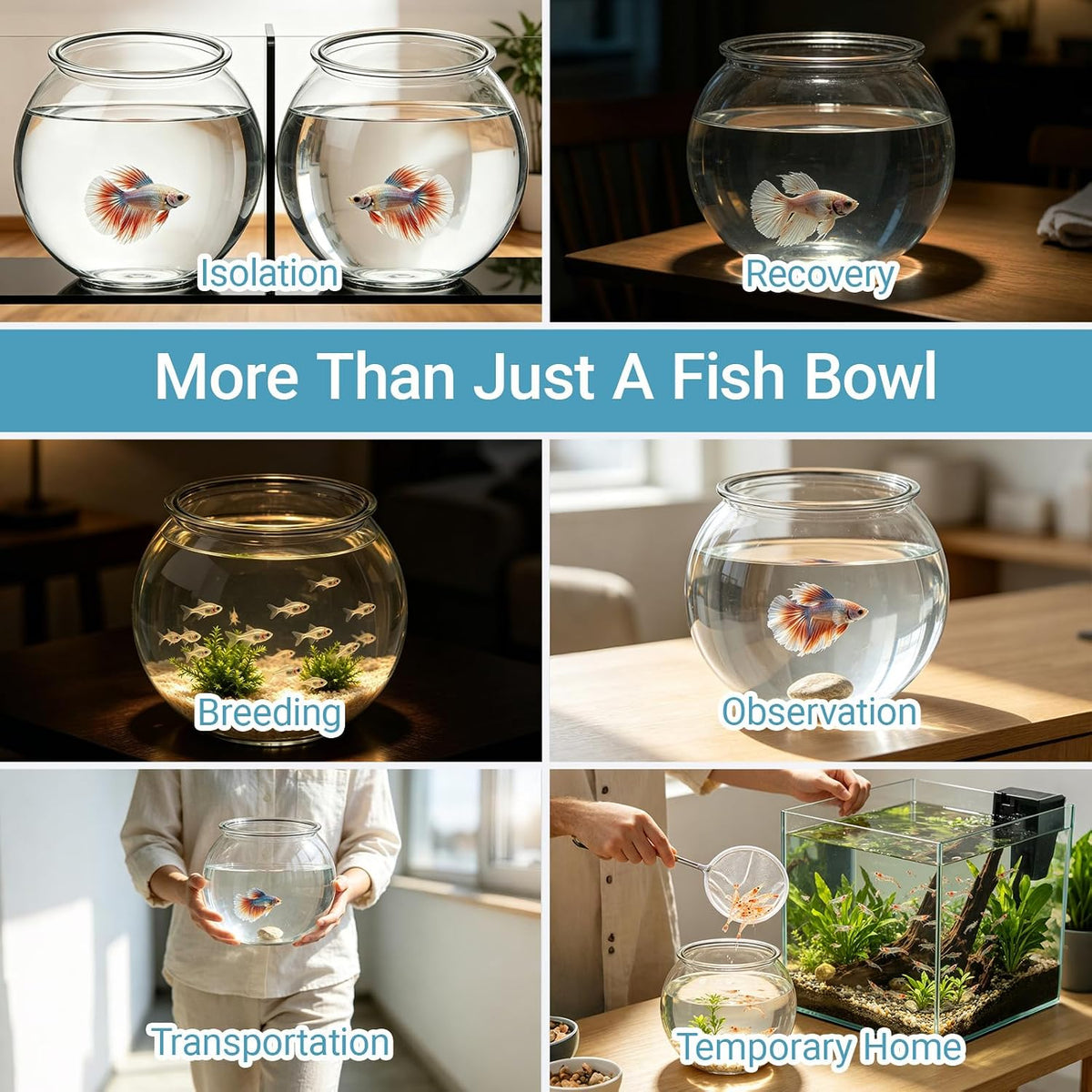 Koller Products 1-Gallon Plastic Round Fish Bowl - image 2