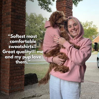 Spark Paws Human Hoodie, Matching Dog and Owner Clothes - Small / Dusty Pink - image 4