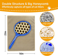 Cat Litter Mats-Extra Large 47''x36'' Litter Trapping Mat for Cat-XXL - Khaki-S 25x16 inch - image 2