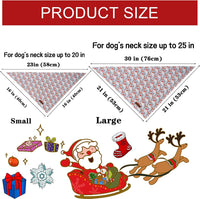 Dog Bandanas 1PC Washable Cotton Triangle Dog Scarfs for Small Medium - Large / Elk Old Man - image 2