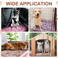 4 Pack Soft Pet Bed Mat Small Dog Crate Fleece – Essentials for Dogs - 30 x 22 Inches / Vivid Color - image 2
