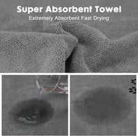 Pet Dog Cat Microfiber Drying Towel Ultra Absorbent Great for Bathing - Multi-colored / 20" x 35" - image 3