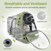 Expandable Cat Backpack,Cat Bubble Backpack Carrier for Carrying Cats, Pets and Small Dogs,Airline-Approved,Designed for Travel, Hiking, Walking,Car