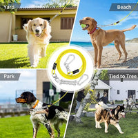 Jenico Dog Tie Out Cable, 10/15/20/30/40/50/70/100/150FT Runner Cable with Swivel Hook and Shock Spring, Yard and Camping Dog Leash Run Tether, Up to 500 LBS