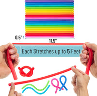 Mr. Pen, Monkey Noodle Fidget Toy, Colorful - Rainbow Rocket / 18 Pack - image 3