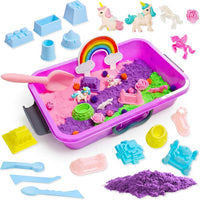 AGENTLAN Ocean Sensory Bin with Sensory Sand - UNICORN