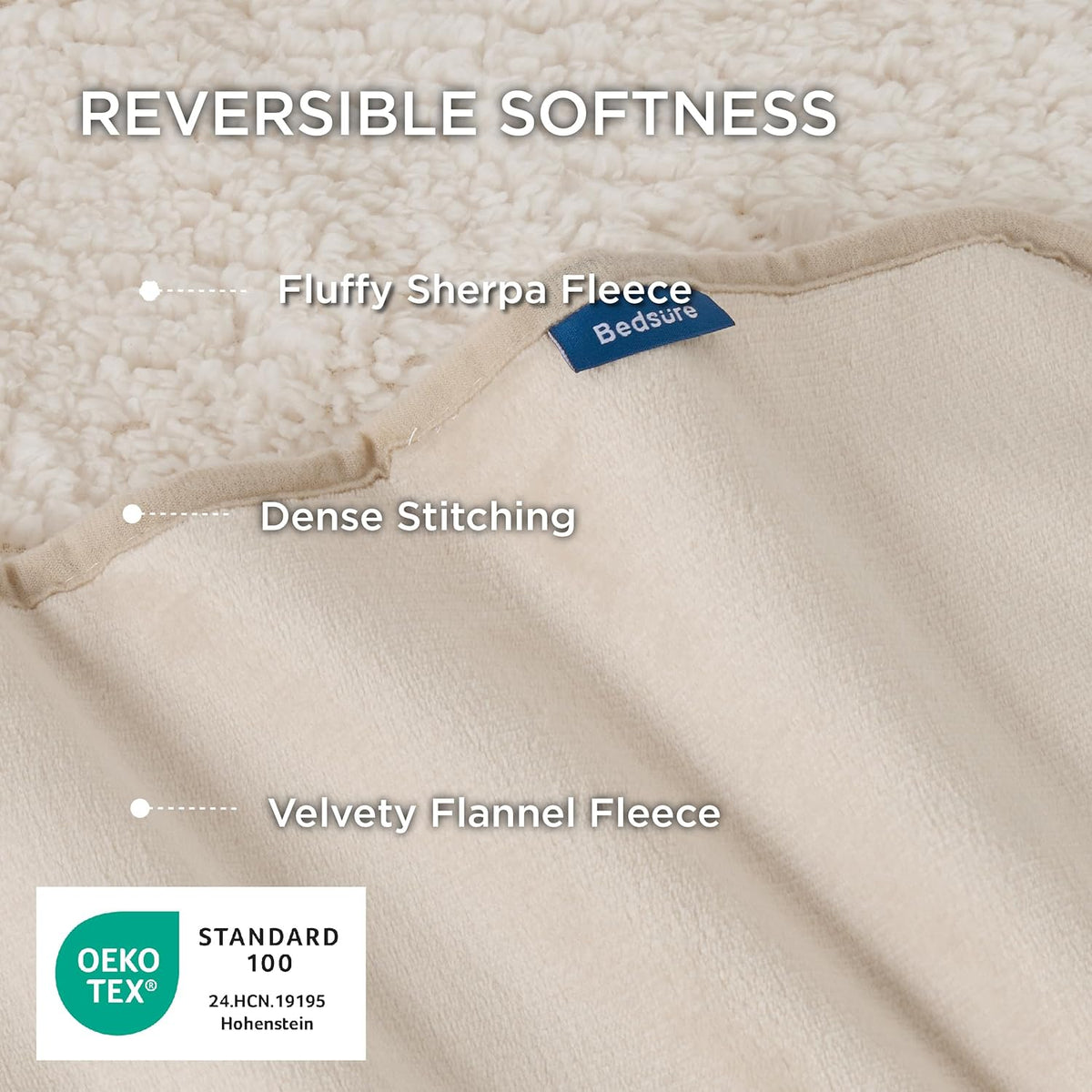 Bedsure Waterproof Dog Blankets for Small Dogs Soft Cat Blanket Warm - L(40x50") / Cream - image 2