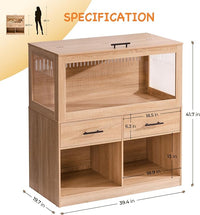 MEWOOFUN Large Hamster Cage, Hamster Cage and Habitats with Drawers and Storage Cabinet, Openable Top, Three-Sided Visibility and Four-Sided Ventilation, 39.4" L x 19.7" W x 41.7" H