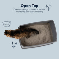 IRIS USA XX-Large High Sided Cat Litter Box, Scatter Shield - XXL / Stainless Steel - image 4