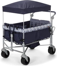 Safety 1st Summit quad wagon stroller with 4 seats and canopy in Navy Ink - view 2