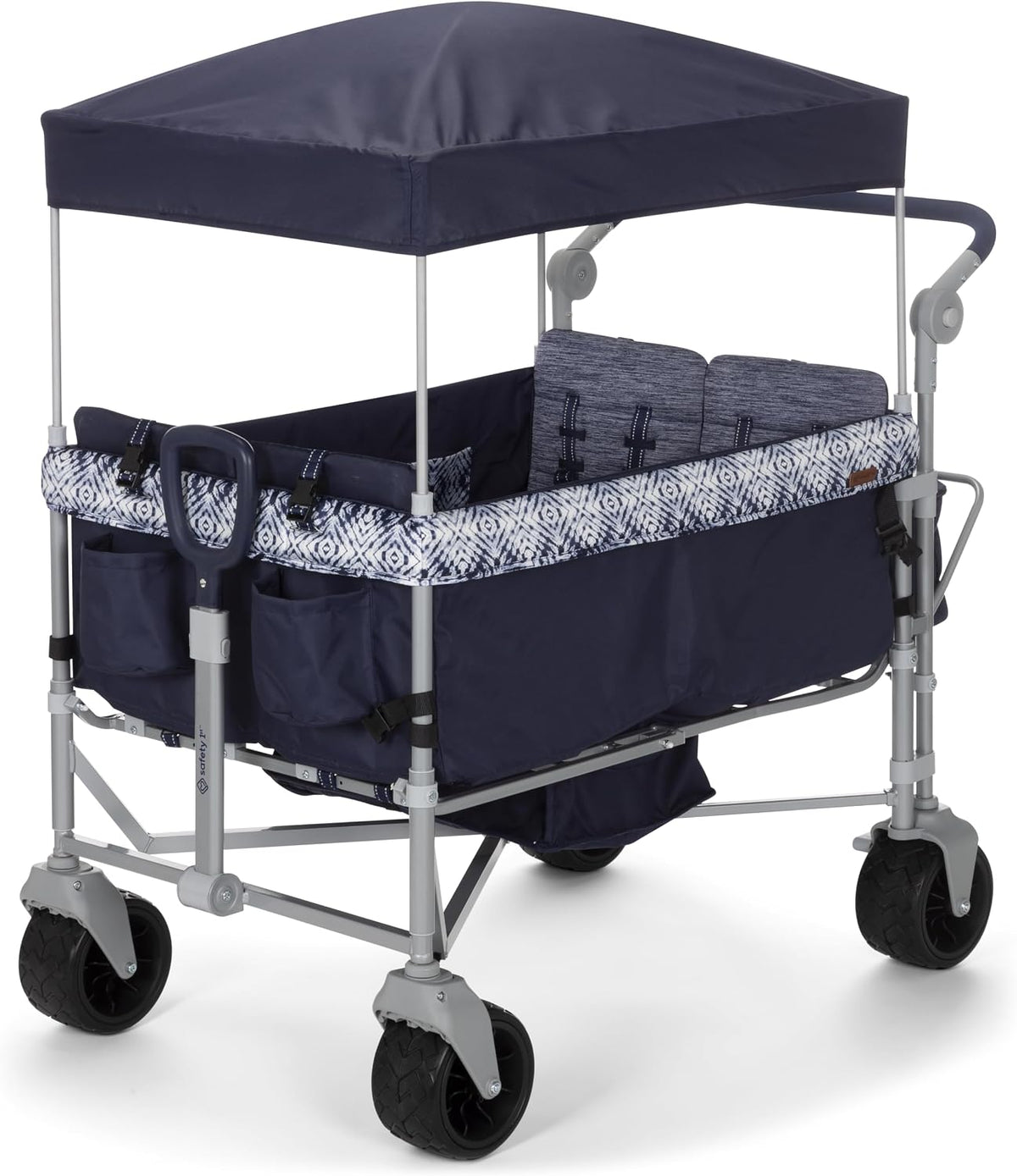 Safety 1st Summit quad wagon stroller with 4 seats and canopy in Navy Ink - view 2