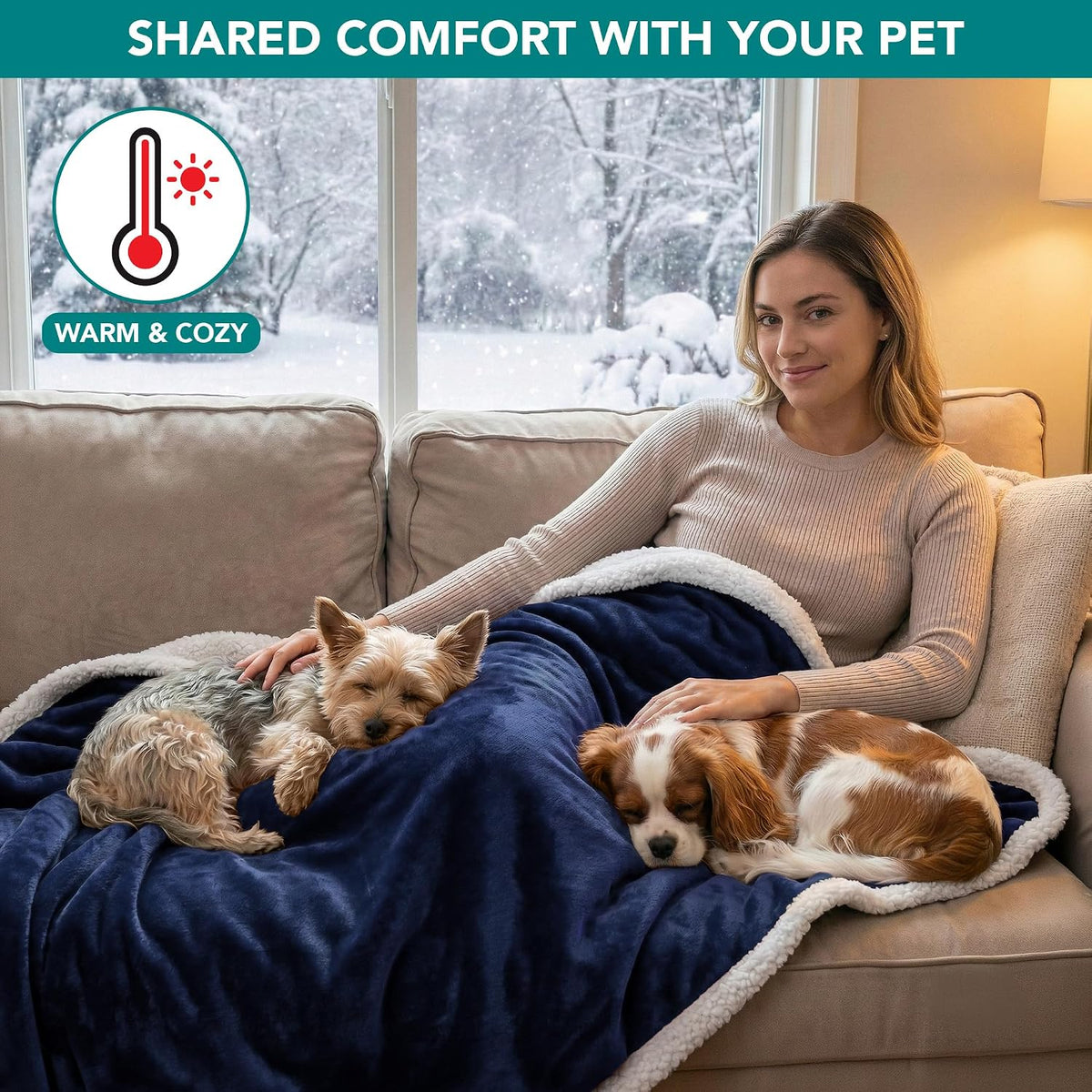 PetAmi Waterproof Dog Blanket for Medium Large Dog Pet, 60x40 - Large 60 X 40 Inches / Blue - image 4