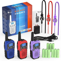 Rechargeable Walkie Talkies 3-Pack for Kids & Adults – Long Range 2-Way Radios with NOAA Alerts
