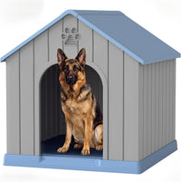 Fancyango Large Dog House for Medium to Large Dogs - Light Blue / 36.2" L × 38" W × 38" H
