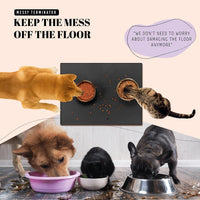 AVERYDAY 32x24 Waterproof Silicone Dog Food Mat - Black / 32" x 24" - image 2