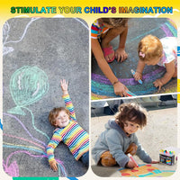 Haoyond dustless chalk for kids in 6 colors with twist-up chalk holders - view 8