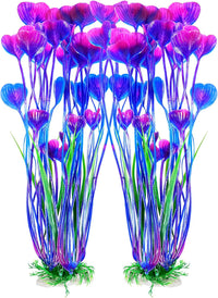 AQUANEAT Artificial Fish Tank Plants - Purple
