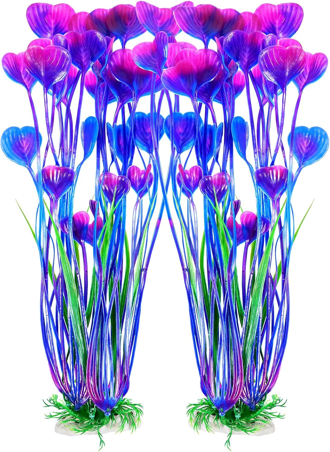 AQUANEAT Artificial Fish Tank Plants - Purple