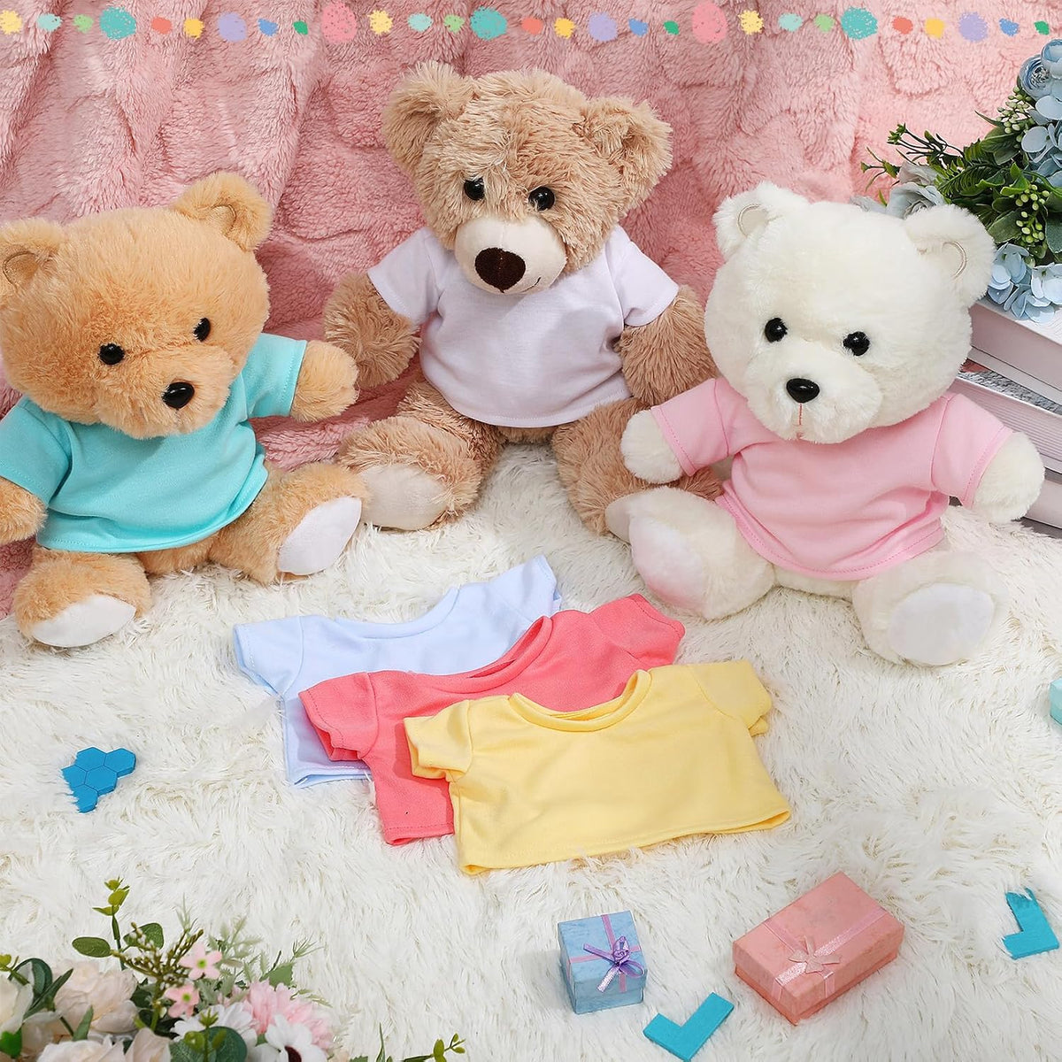 Skylety Bear Shirts Stuffed Animal Clothes for 14-18 Inch - Multicolor - image 3