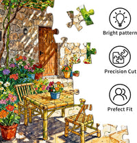 Funny Dog Pizza Jigsaw Puzzles, Food Kitchen - Sunny Summer Patio - image 4