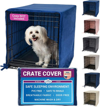 Pet Dreams Dog Crate Cover, 30" - Navy Blue / 36.0"L x 23.0"W x 25.0"H