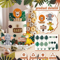 19pcs Safari Animal Cake Topper - Jungle Wild Style - image 3