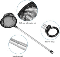 Lpraer Aquarium Fish Net with Extendable Stainless Steel Long Handle - 3.5 inch - image 3