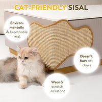 Sisal Cat Scratcher Mat with Sticky Tapes - Cactus / 23.6" x 11.8" (1-Pack) - image 4