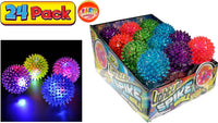 JA-RU Light Up Rubber Spike Balls Fidget Toy 695-4p – Fun for Kids & Family - Spike Balls / 24 Pack of Spike Balls - image 3