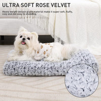 KSIIA Washable Dog Bed Medium Size Dog Crate Bed Plush Pet Mat - Grey / 21.0"L x 13.0"W x 2.5"Th - image 2
