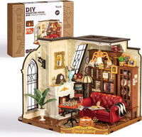 Rolife Coffee Shop DIY miniature house kit with LED lights and tiny cafe details - view 2