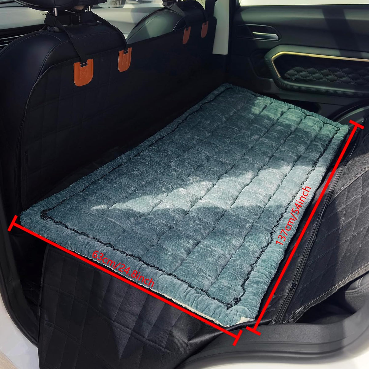 Dog Bed for Car Back Seat - Blue / 24.8x54 inch - image 3